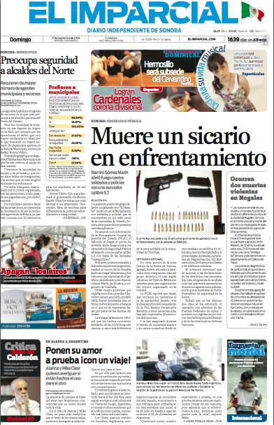 El Imparcial front page